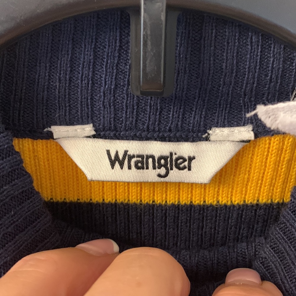 Wrangler Retro Striped Mock Neck Sweater NWT XS 70s Western - Picture 5 of 9